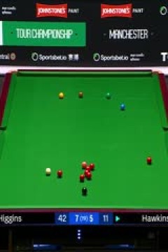 斯诺克巡回锦标赛半决赛巴里·霍金斯7-10约翰·希金斯(第二阶段)20250405