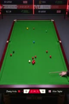 斯诺克英锦赛资格赛第三轮80进48张安达6-1阿兰·泰勒20251126