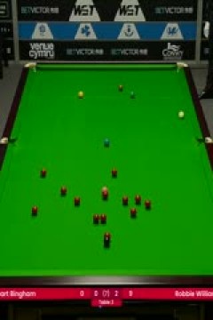 斯诺克威尔士公开赛64进32斯图尔特·宾汉姆0-4罗比·威廉姆斯20250211